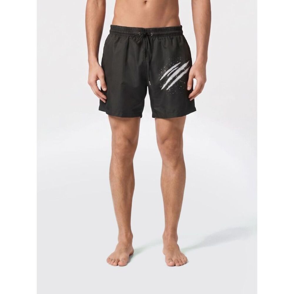 Plein Sport Men Printed Technical Fabric Swim Trunks Plein Sport